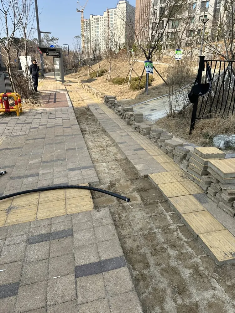 강남 투수블럭 시공 현장 사진 1